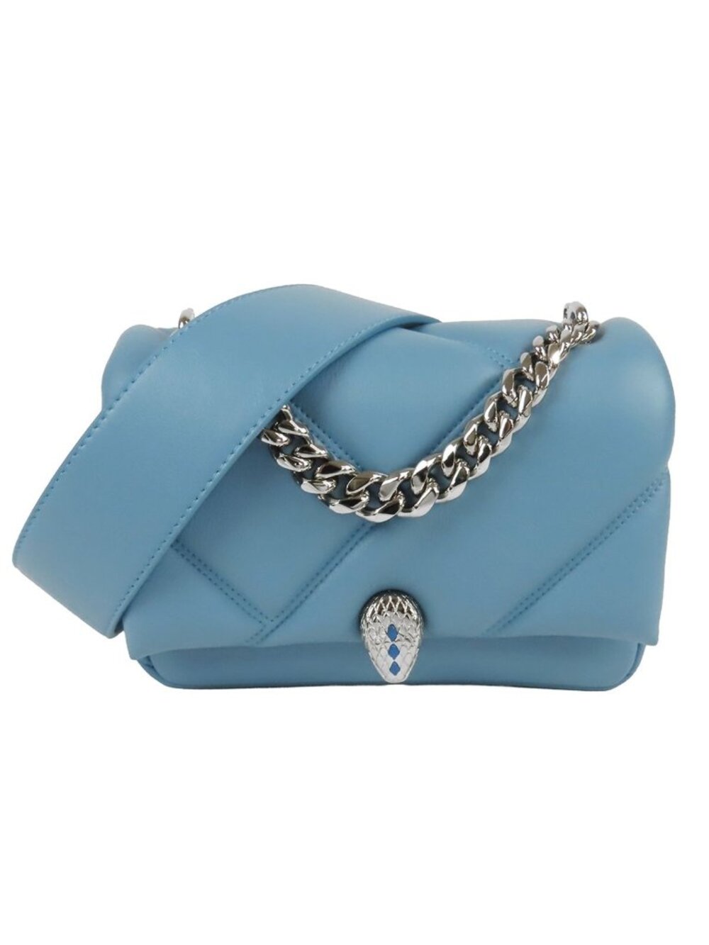 Bvlgari Serpenti Cabochon Blue Leather 2-Way Shoulder Bag